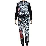 LIX 3d Emoji Men/women Jordan the Last Shot Basketball Print Top T-shirt Slacks Pants Outfit Easy Suit (M)