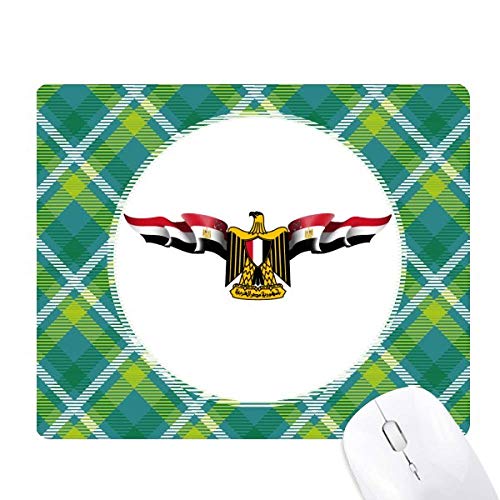 Tapis de souris motif Égypte avec grille verte antidérapant PC