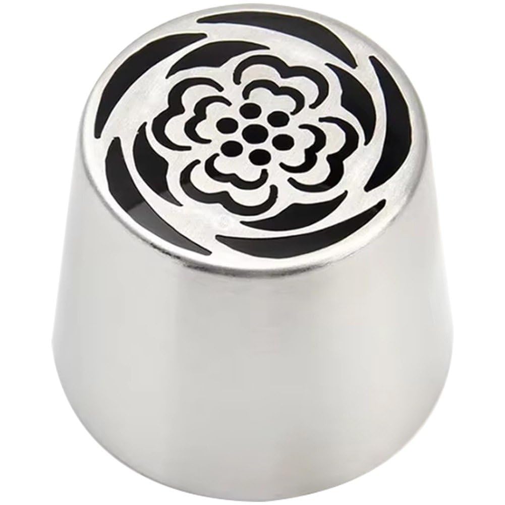 Fituenly D Russian Piping Tips, Stainless Steel Cupcake Flower Shape Frosting Nozzle Kitchen Gadgets For Pastry Cupcakes Cakes Cookies Ecorating