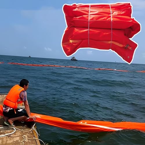 Barrera flotante de aceite resistente para contención de derrames de petróleo, barrera de PVC fácil de instalar para puertos, ríos y entornos marinos