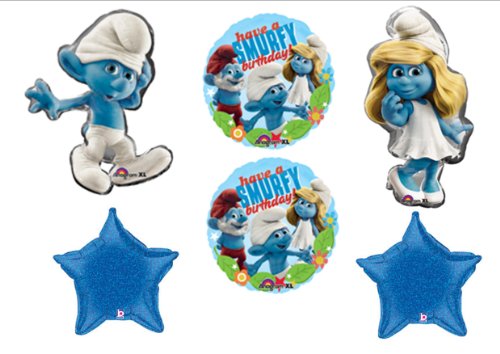 Smurf Smurfette Movie Birthday Party Balloons Decorations Supplies