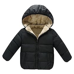 Baby Girls Boys' Winter Fleece Jackets With Hooded Toddler Cotton Dress Warm Lined Coat Outer Clothing