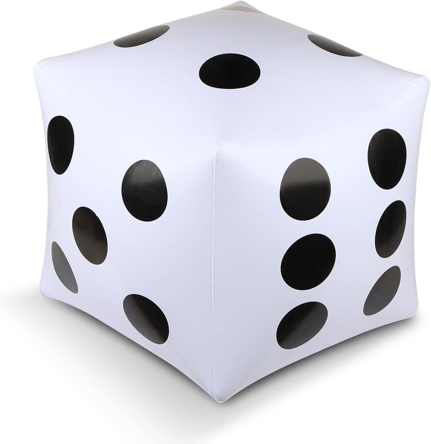 12 inch Giant Inflatable Dice，EVERMARKET 30cm Jumbo Dice for Indoor Outdoor Lawn Fun Pool Beach Party Decoration, White (1)