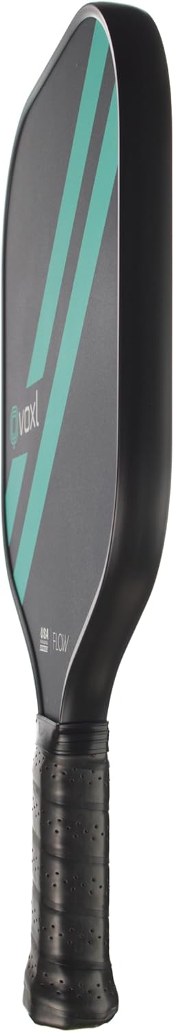 Thick Core Pickleball Paddle - Voxl Flow | 19mm Core, Carbon Fiber Face, Huge Sweet Spot, Vox-Grit Spin Surface, Max Control and Touch.