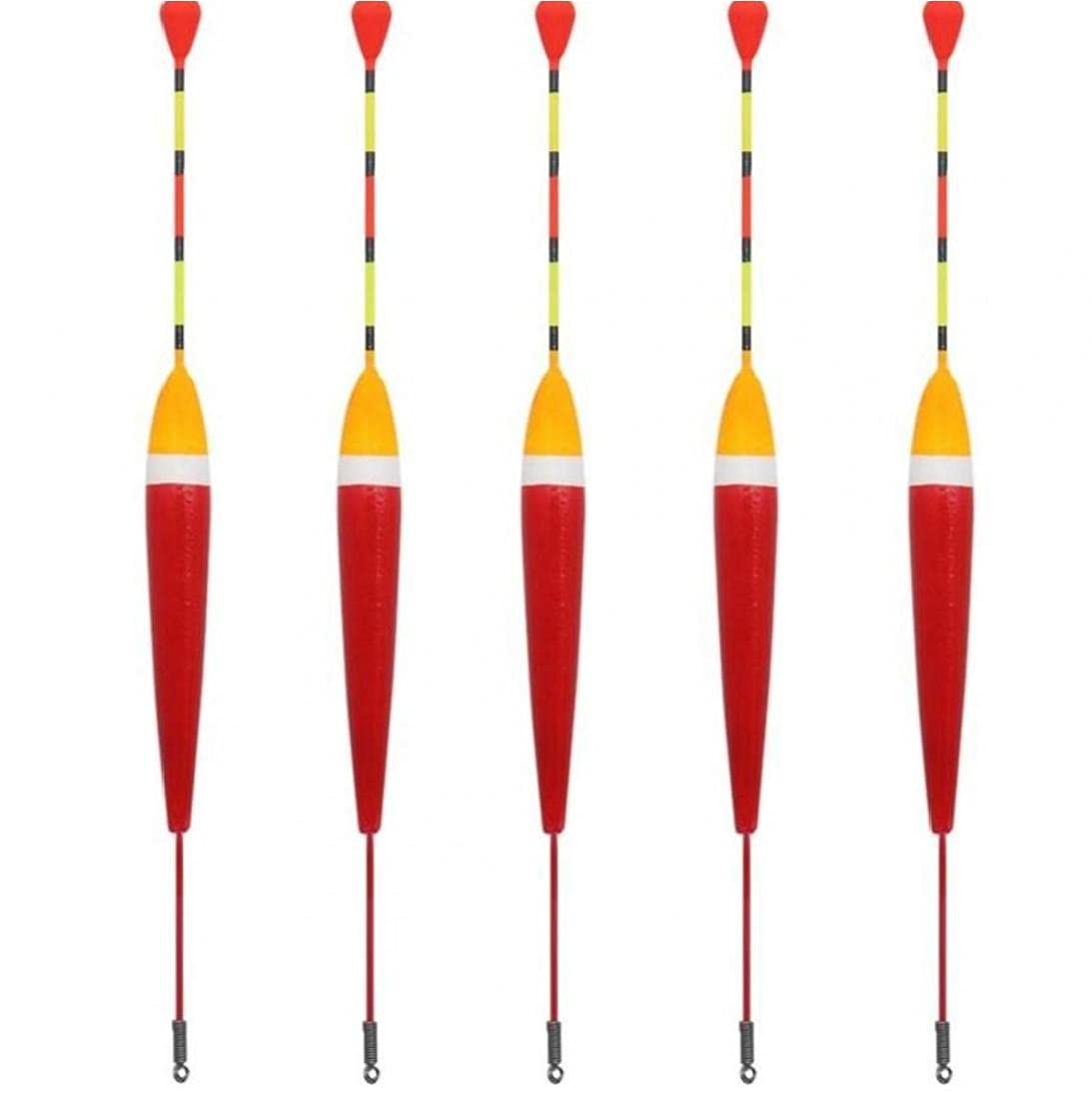 Onsinic 5 Pcs Fishing Floats Set Buoy Bobber Fishing Light Stick Floats Fluctuate Mix Size Color Float Buoy for Fishing Accessories