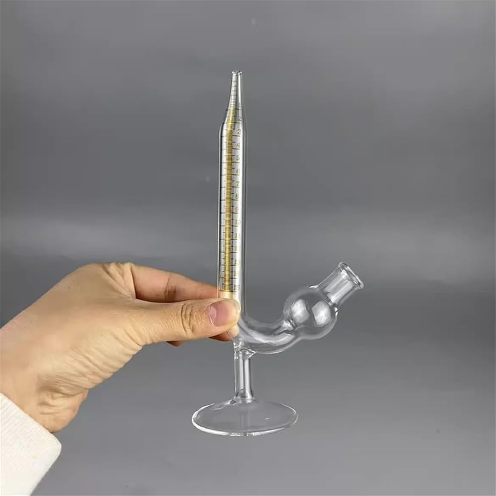 Cristalería de Laboratorio Tubo de vidrio de 15 ml con punta graduada de 0,1, resistente a altas temperaturas.