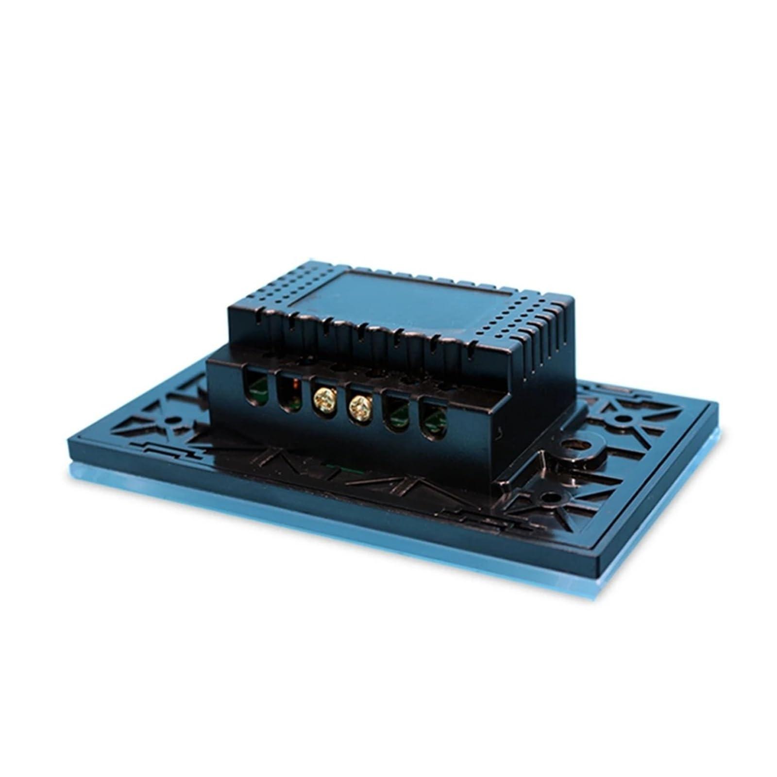 Timbre de puerta con panel táctil de cristal, pantalla de reinicio, interruptor de pared.(Black)