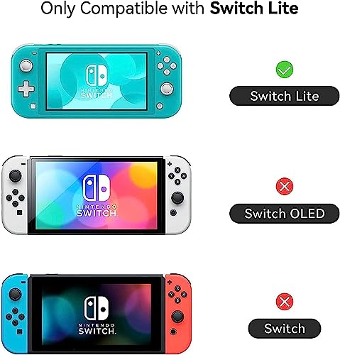 GeekShare Protective Case for Nintendo Switch Lite Cute Slim Cover Case Anti-Scratch Shock Absorption Hard Protective Shell Compatible with Nintendo Switch Lite Skin- Shark Party