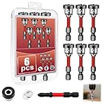 6PCS Magnetic Screwdriver Bits, PH2 Impact 1/4 Inch Hex Shank Electric Screw Driver Bits Set, Drywall Bit for Plasterboard