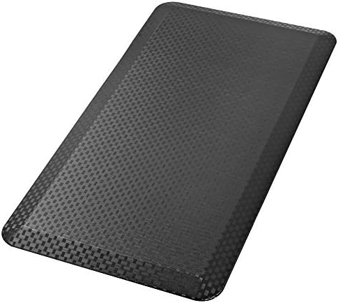 Cook N Home Anti-Fatigue Comfort Mat, 39 x 20", Faux Woven, Black, 3/4" Thickness