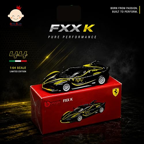 Image of Smiley Buds Ferrari FXX-K 1:64 Scale Die Cast Model | Premium Collector Edition Miniature Sports Car | Detailed Racing Design | Display for Collectible