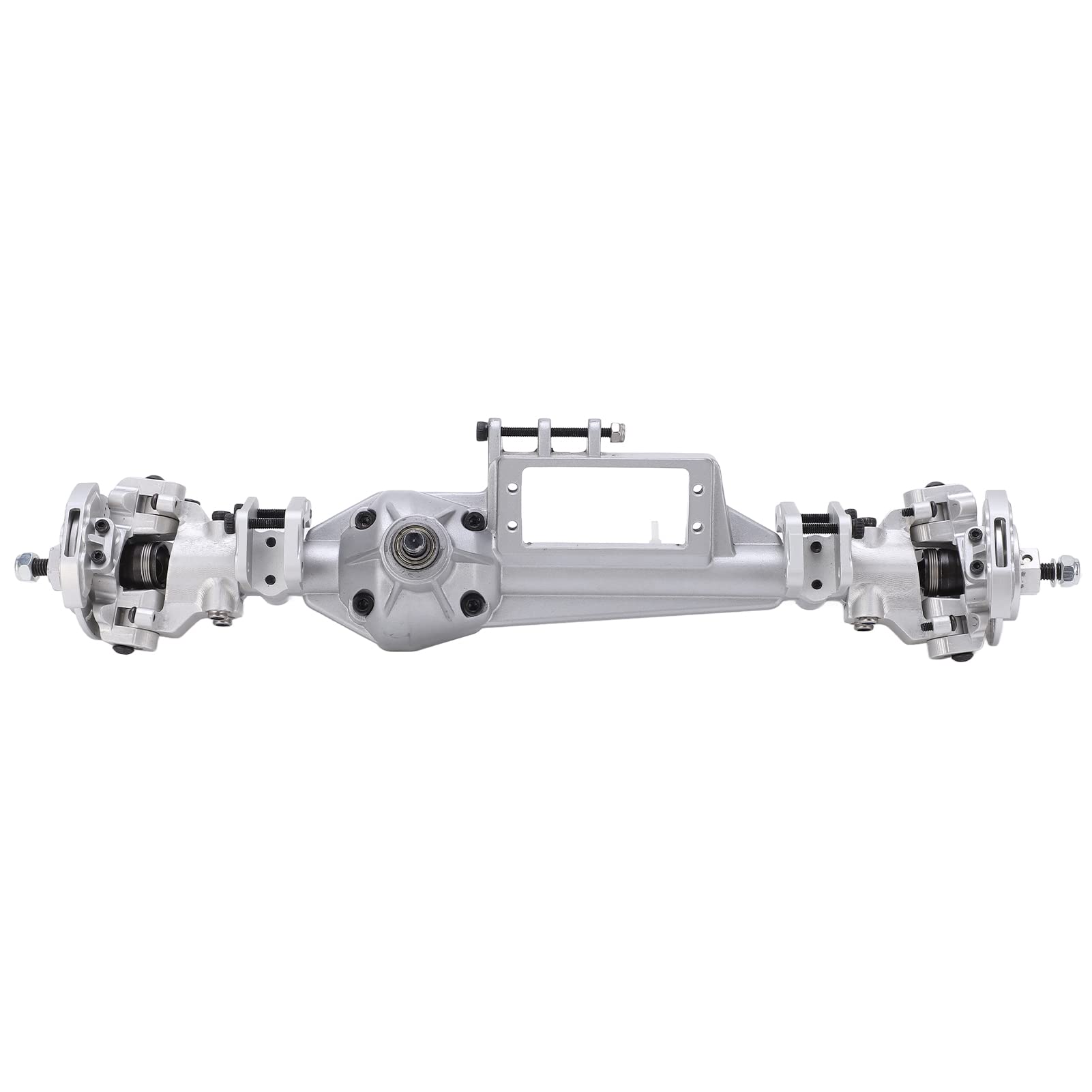 Metalowy kompletny zestaw przedniej osi do osiowej RBX10 RYFT, do 1/10 RC Crawler Car Upgrade - wysoka wytrzymałość, trwała konstrukcja, łatwa instalacja, (srebrny)
