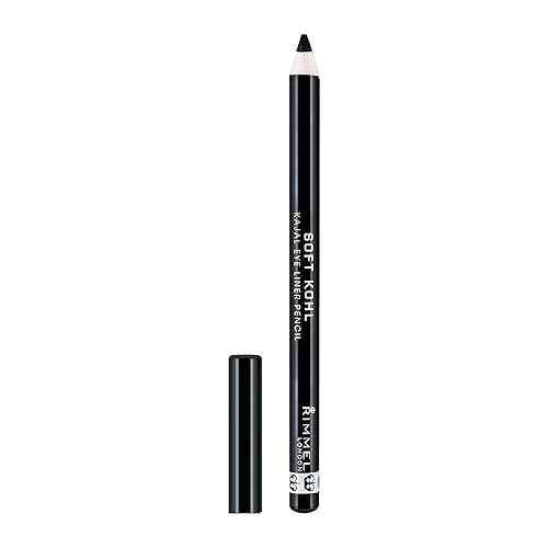 Delineador Soft Kohl de Rimmel, negro intenso, Negro azabache