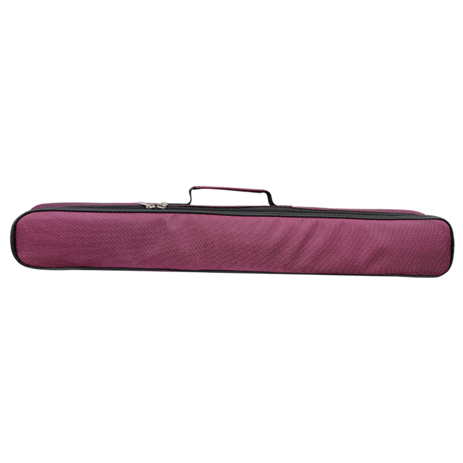 Flute Carrying Bag Hold 2 Flutes Practical Reusable Bamboo Flute Storage Bag Purple Red-image-18