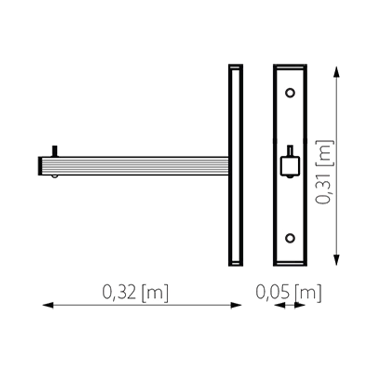 DRABEST - Uchwyt do Drabiny, Ścienny, Aluminiowy – 2 Sztuki - Mocny Uchwyt na Drabinę - Odporny na Warunki Atmosferyczne - Nośność 80 kg - Do drabin 1-, 2- i 3-elementowych