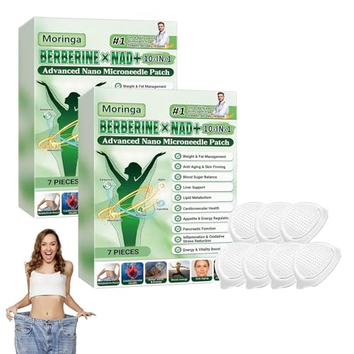 2 Boîtes Moringa Patchs Minceurs 10 en 1,Patch Nano Microneedle Minceur,Moringa 10-EN-1...