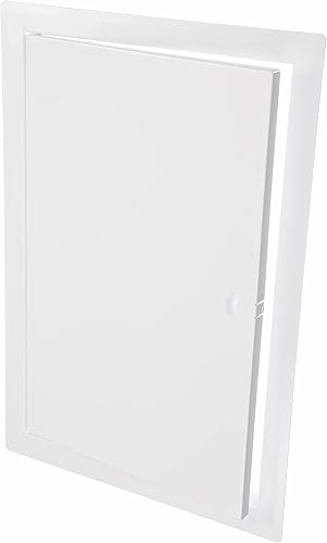 10" x 16" White Metal Access Panel - Wall Access Panel for Drywall - Hidden Wire Cover for Wall Covering Panels - Plumbing, Electricity, Heating Alarm, Bathroom, Dry Wall Hole Cover