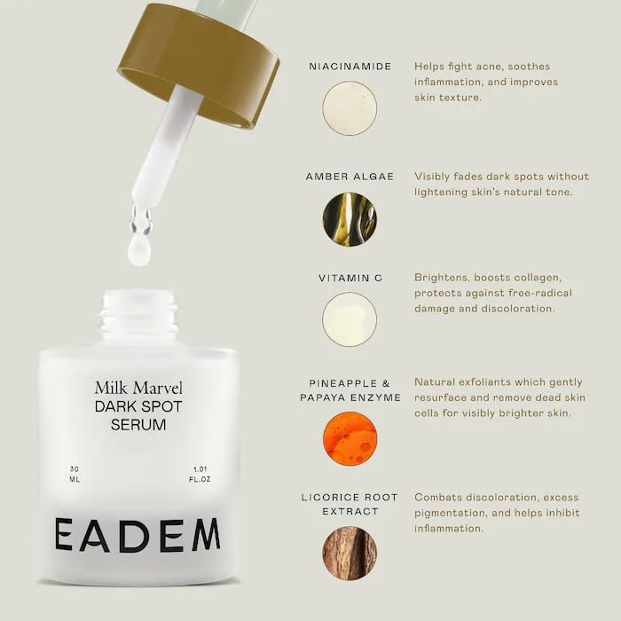 Miniatura 3 de EADEM Milk Marvel Dark Spot Serum con niacinamida y vitamina C 1 oz 1.0 fl oz