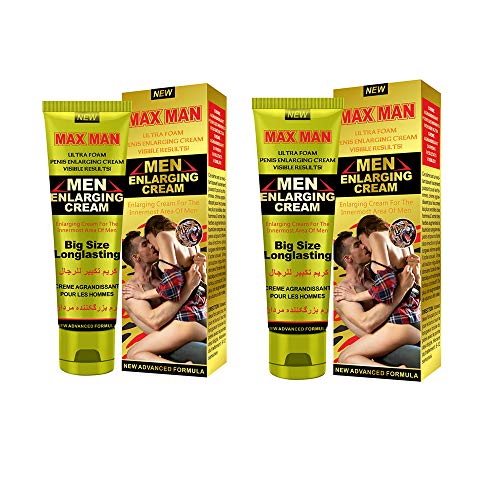 Hotiary Men's Massage Cream Penis Becomes Longer and Thicker Enhancement Sex Products Men Energy for Care Delay Performance Boost Strength (50g*2)