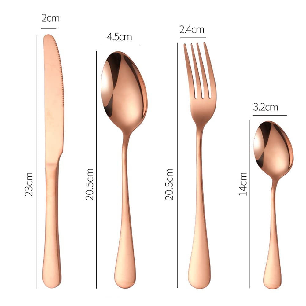 Ensemble d'argent À Couverts en Acier Inoxydable, 6 X Fourches, 6 X Couteaux De Table, 6 X Cuillères De Table, 6 X Cuillères À Café, Lave-Vaisselle Coffre/Easy Netty, Miroir Poli,Magic Color