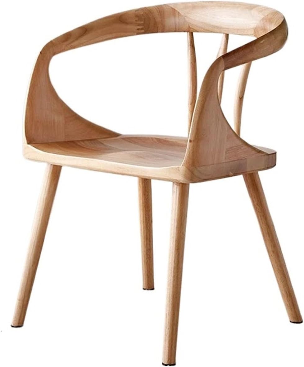 Dining Chair Solid Wood Dining Chair with Armrest Backrest Chair Modern