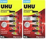 UHU Sekundenkleber extra stark | 5x1g Kleber Tuben für präzises Kleben | Sekundenkleber flüssig...