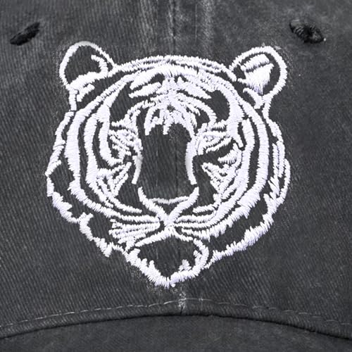 Image of Embroidered Baseball Cap for Women Men Vintage Adjustable Washed Distressed Denim Baseball Hat
