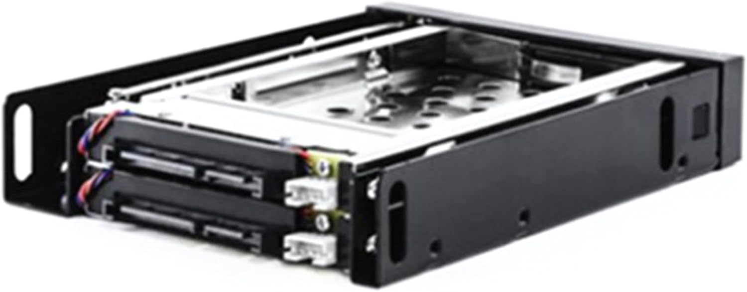 DEE 2個 2.5インチフロッピーディスクドライブトレイ 2ベイディスクドライブ HDD/Dハードディスクエンクロージャー抽出ボッ