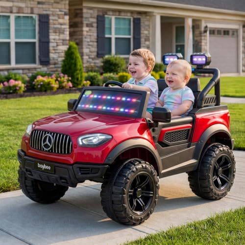 Baybee BeastX Battery Operated Jeep for Kids with Parental Control | Baby Ride On Electric Car with RGB Lights, Music & Swing Mode | Rechargeable Batt