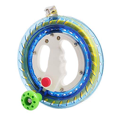 USATDD Kite Reel Winder Line Winding Reel Grip Wheel Handle with 656 ft Durable String and Lock Function Lockable Professional Outdoor Kite Accessories