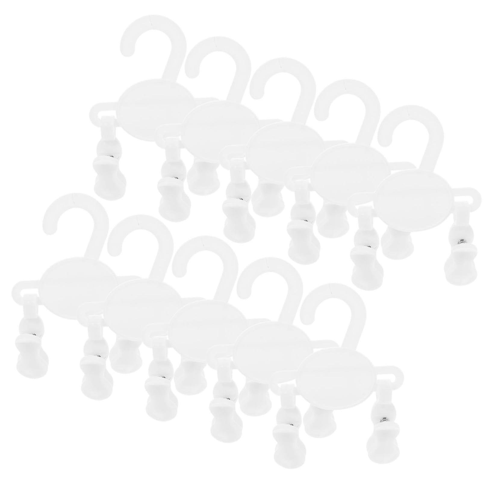 ABOOFAN 10 Pcs Non Slip Shoe Hangers with Clips Plastic Clothes Drying Rack for Versatile Design for Slippers Socks Items Space Saving Storage