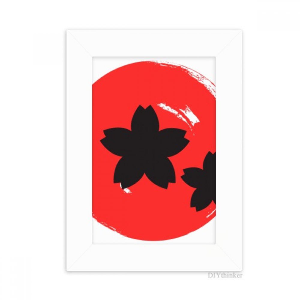 Peinture Abstraite Japon Cadre Bureau Blanc Déco Photo 4x6 Pouces Multicolore