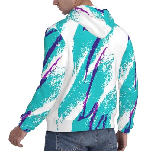 90's Cup Design print Men's hoodie head long sleeve sweatshirt comfortable top with pockets for4
