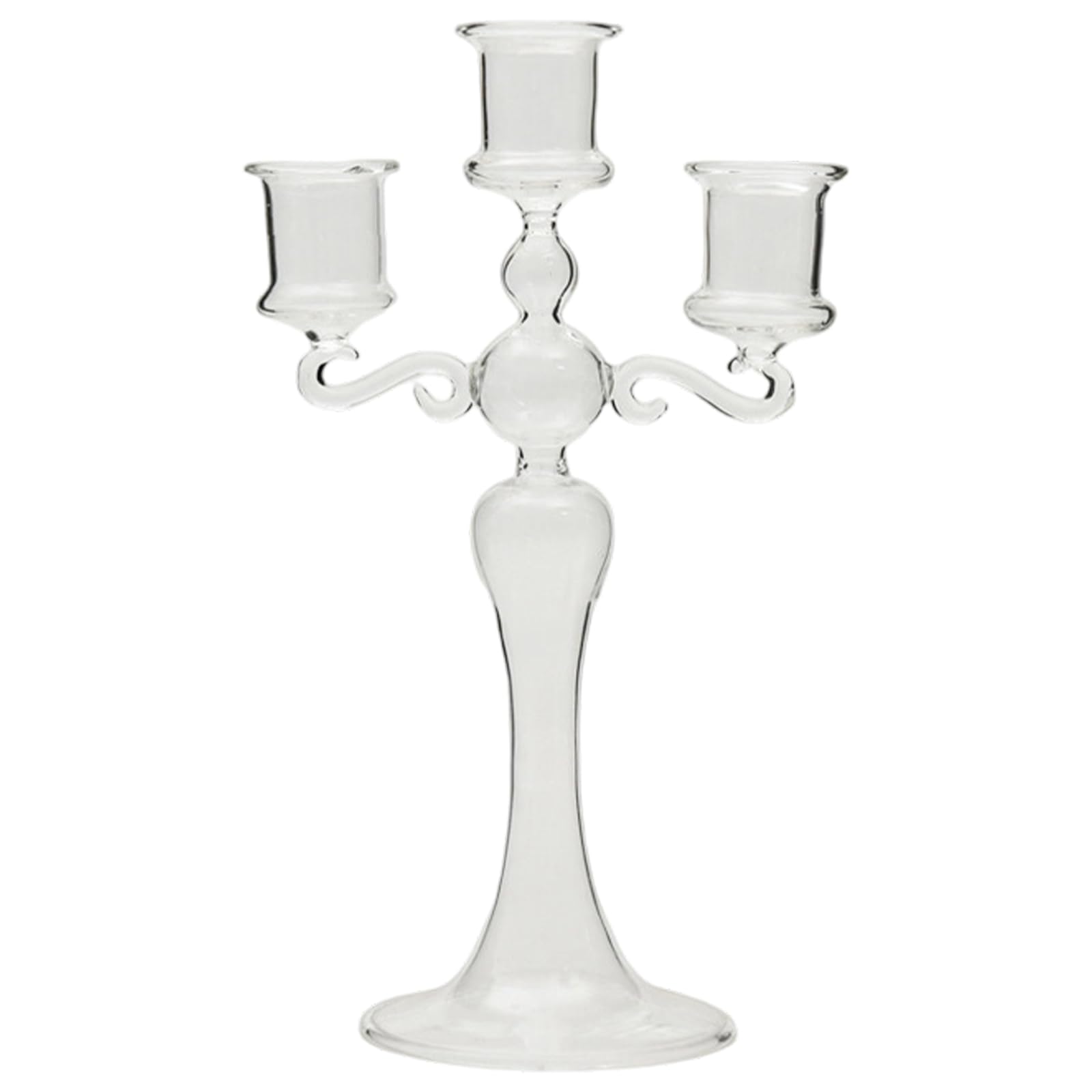 NVOQILIN Glass Candelabra Candlestick Holders Decorative Stands Taper Holders for Weddings Party Home Decoration Decorative Stand