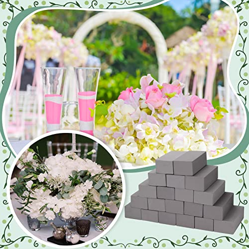 20 Pcs Floral Foam Blocks For Flower Arrangements, Rectangle Florist Foam Bricks, Foam Bricks Dry Wet For Fresh Or Artificial Flowers Plant For Wedding, Birthdays And Garden Decorations (Gray) #TOP3