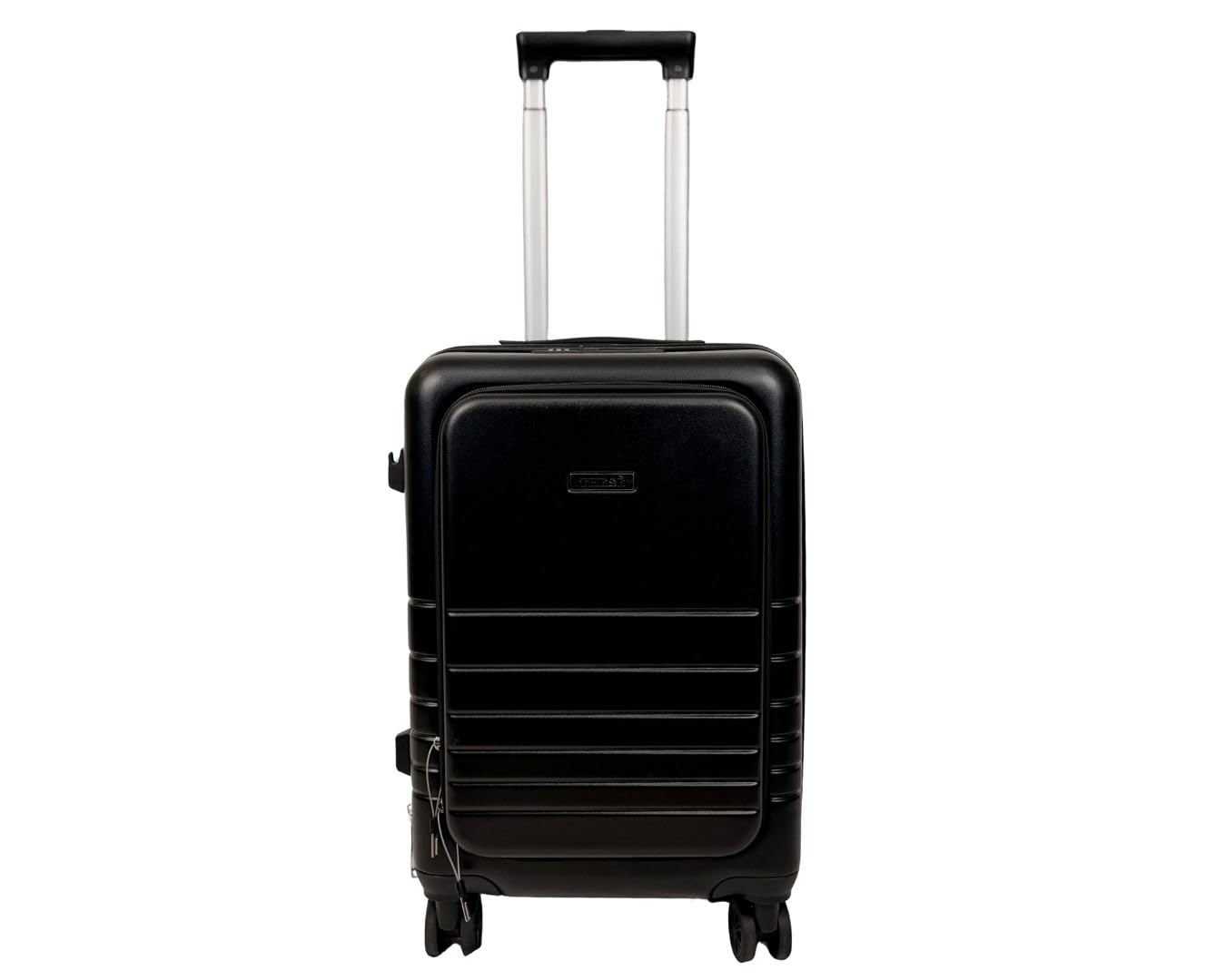 Valigia Bagaglio a Mano Rigida 55x24x33 | Trolley Cabina 4 Ruote 360° | Lucchetto TSA | USB-C Ricarica | Porta Borraccia | Supporto Smartphone