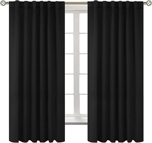 Miniatura 8 de BGment - Cortinas que bloquean la luz con bolsillo para cortinero y pestaña trasera, para dormitorio, cortinas de oscurecimiento térmicas para sala