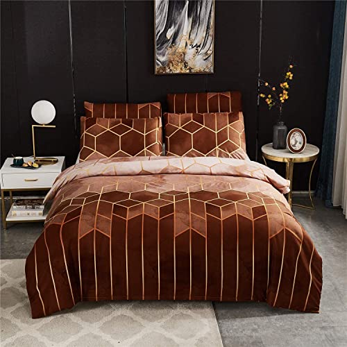 Housse de couette réversible avec fermeture éclair invisible et attaches de coin polyester - 2