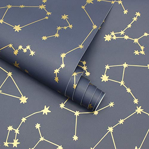Novogratz X Tempaper Navy Constellations Removable Peel And Stick Wallpaper, 20.5 In X 16.5 Ft, Made In The Usa #TOP7