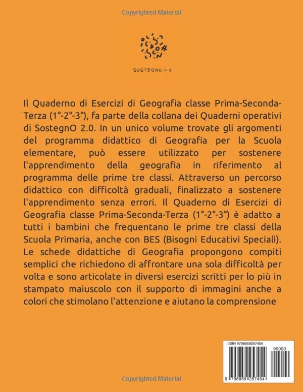 Miniatura 2 de Quaderno Esercizi Geografia. Per la Scuola elementare. Classe Prima-Seconda-Terza (Italian Edition)