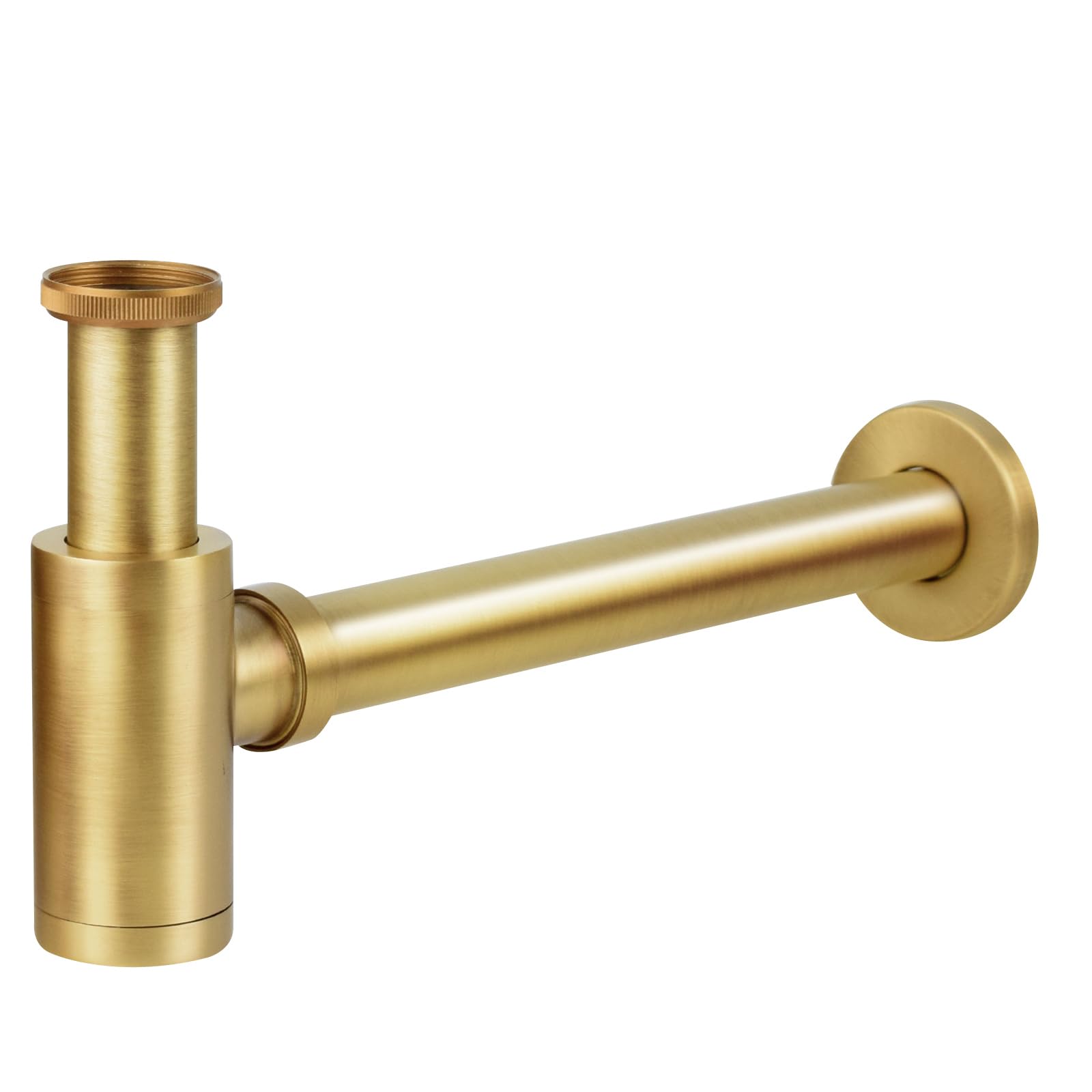 Sifón de latón para lavabo, antiguo, desagüe con tubo 1/4