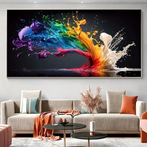Art moderne peinture sur toile eau abstraite XINBAO impression jet d'encre toile tendue 70x140