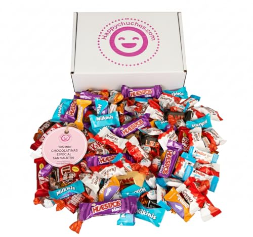 105 mini Chocolates Para Regalar Chocolatinas Mini Individuales Chocolate Con Leche Variado Chocolates Navidad Bombones Surtidos Dulces Fiesta Detalle Amigo Invisible Regalo Original Degustación