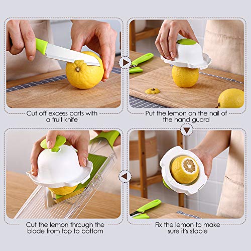 DECDEAL Fatiador de mandolina e julienne de aço inoxidável Fatiador de alimentos Ralador de queijo v