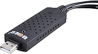 Vista 4 de UCEC Convertidor RCA a USB, dispositivo de tarjeta de captura de audio y video USB 2.0 para PC, convertidor de video analógico a digital
