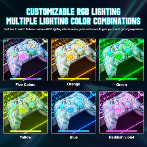 Image of Gamrombo Wireless Gaming Controller Replacement for Xbox One, Xbox Series X|S, Xbox One S|X Controller with Hall Triggers, Hall Joysticks, Adjust RGB Light, Marco, Turbo, Audio Jack