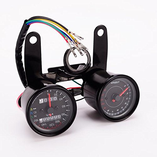 2X Motorcycle Motor LED Dual Odometer Speedometer Tachometer Speedo Meter| Universal Fit | High-Performance-image-31