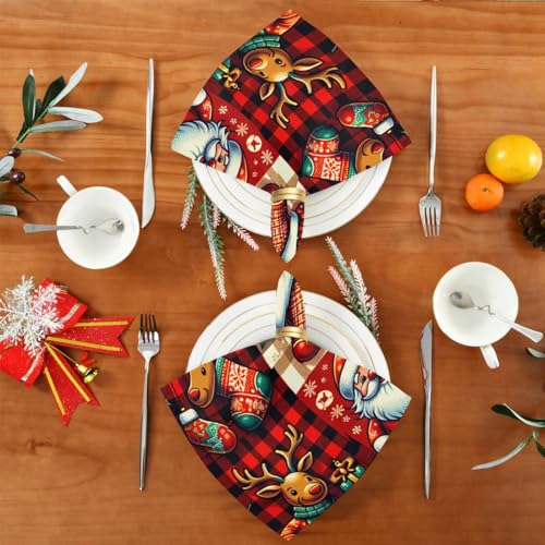Servilletas de Tela Navideñas Multicolor Pack x6 20x20 in miniatura 5