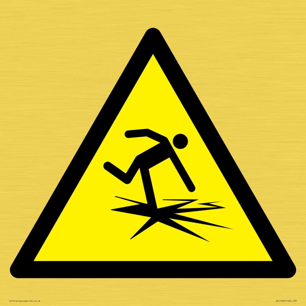 W043 Warning: Thin ice Sign - 300x300mm - S30