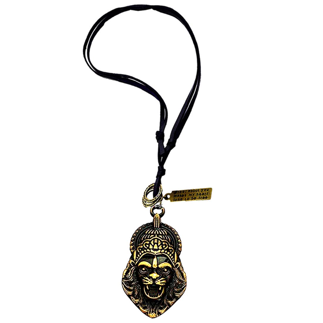Sri Varaha Lakshmi Narasimha With Adjustable Leather Cord Pendant For Men,Women